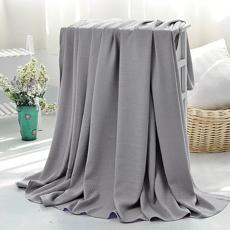 Cooling Bamboos Air Conditioning Throw Blanket Breathable Fiber Blanket

<