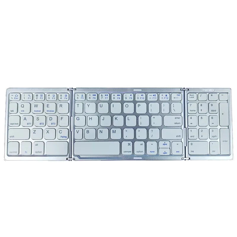 Foldable Wireless Bluetooth Keyboard Rechargeable Folding For Ipad Mobile Tablet Notebook Office Mini
