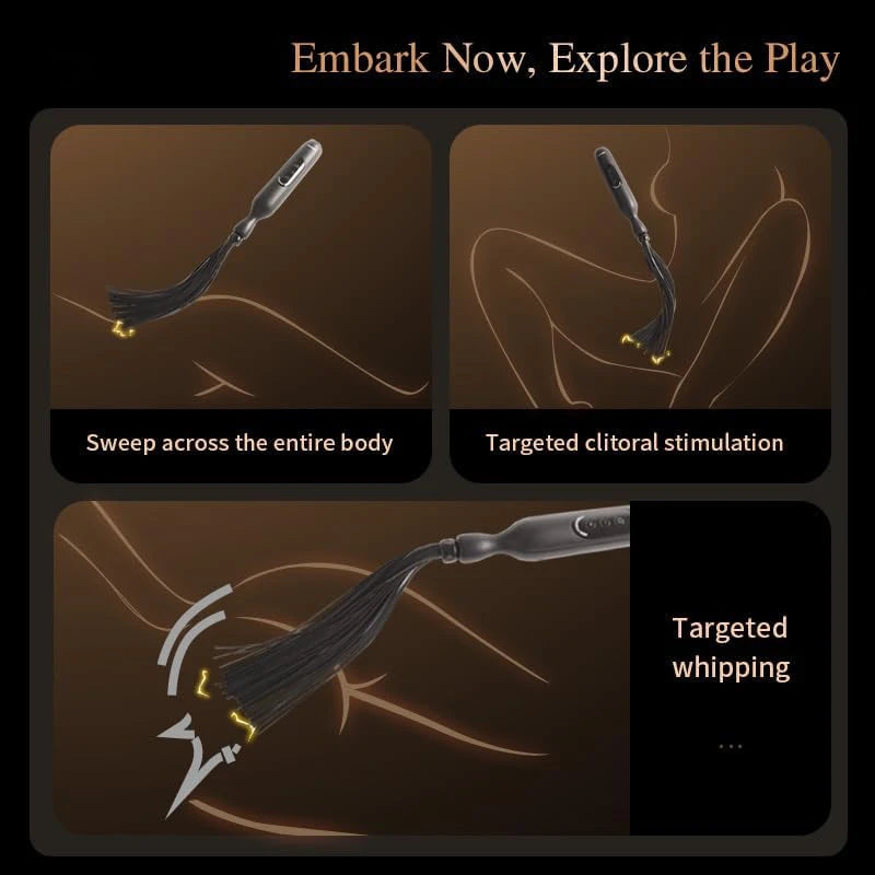 Electric Bdsm Whip 5 Level Stimulation Flogger Visual Lightning Sm Tool For Couples Bondage Role Play Estim Sex Toy