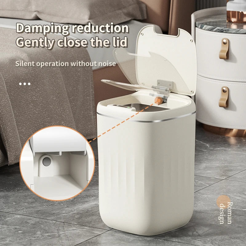 24L Smart Sensor Trash Can Bathroom Electronic Garbage Bucket Automatic Intelligent Dustbin For Kitchen Toilet Wastebask