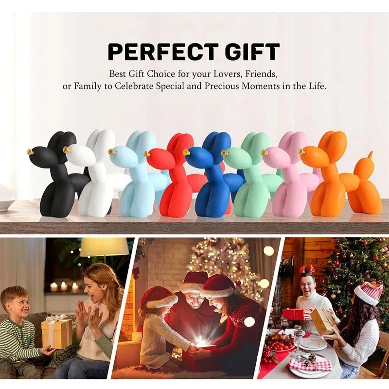 Figurine Nordic Balloon Dog White Small Resin Sculptures For Living Room Decor