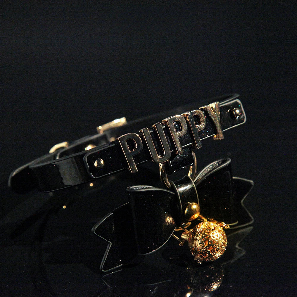 Bdsm Choker With Glowing Bell Lead Rope Puppy Play Sextoy For Women Couple Collar Bondage Harness Woman Accessories Sexy