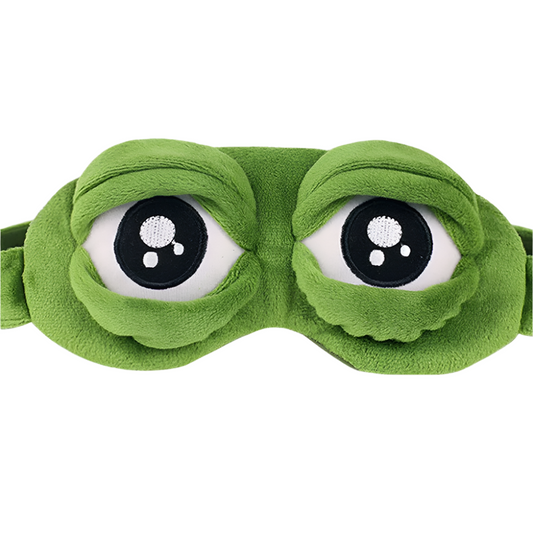 3D Sad Frog Sleep Mask Natural Sleeping Eyeshade Cover Shade Patch Soft Portable Blindfold Travel