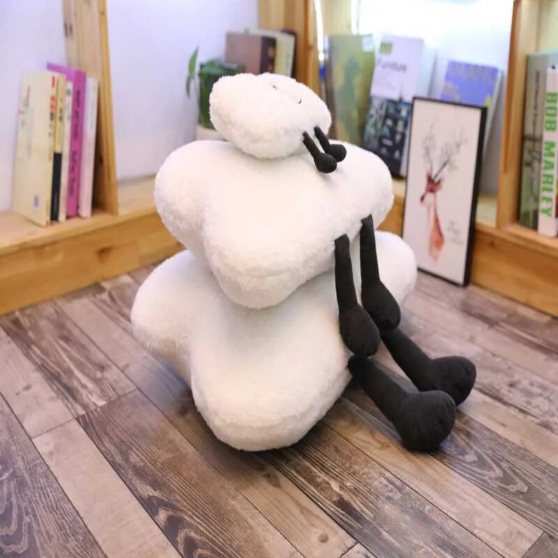 Plush Cloud Shape Pillow With Legs Soft Cushion For Decor Comfort
