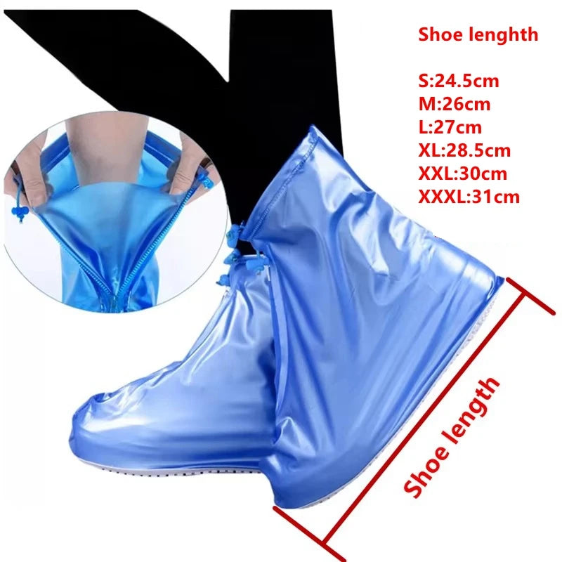 Silicone Waterproof Shoe Cover Unisex Shoes Protectors Rain Boots For Indoor Outdoor Rainy Reusable Quality Non Slip