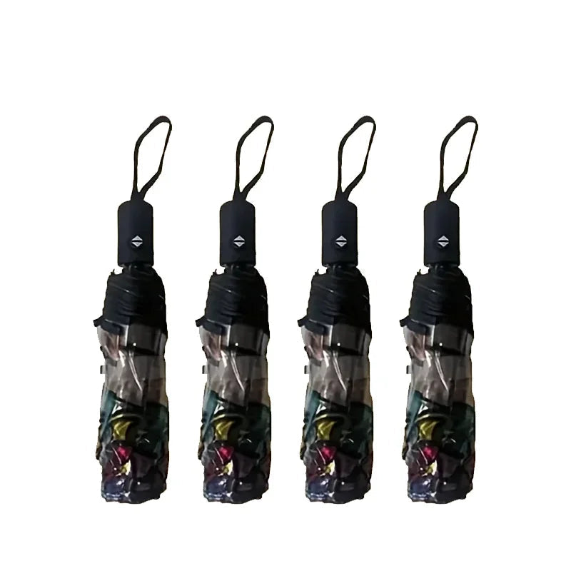 British Wind Rainforest Arch Transparent Umbrella Stained Glass Long Handle Automatic Large Romantic Sunny