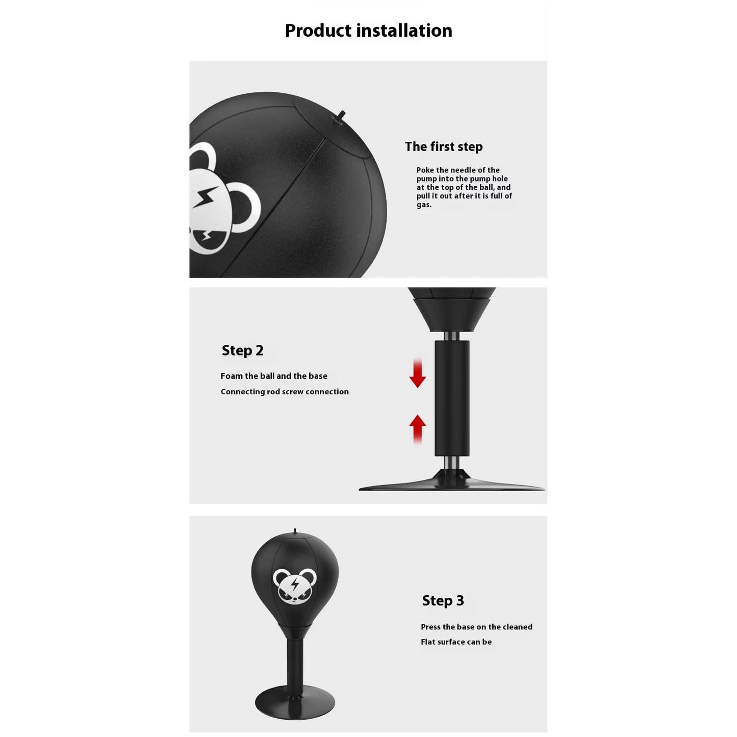 Boxing Desktop Speed Ball Table Punching Bag Kickboxing Training For Parent And Child