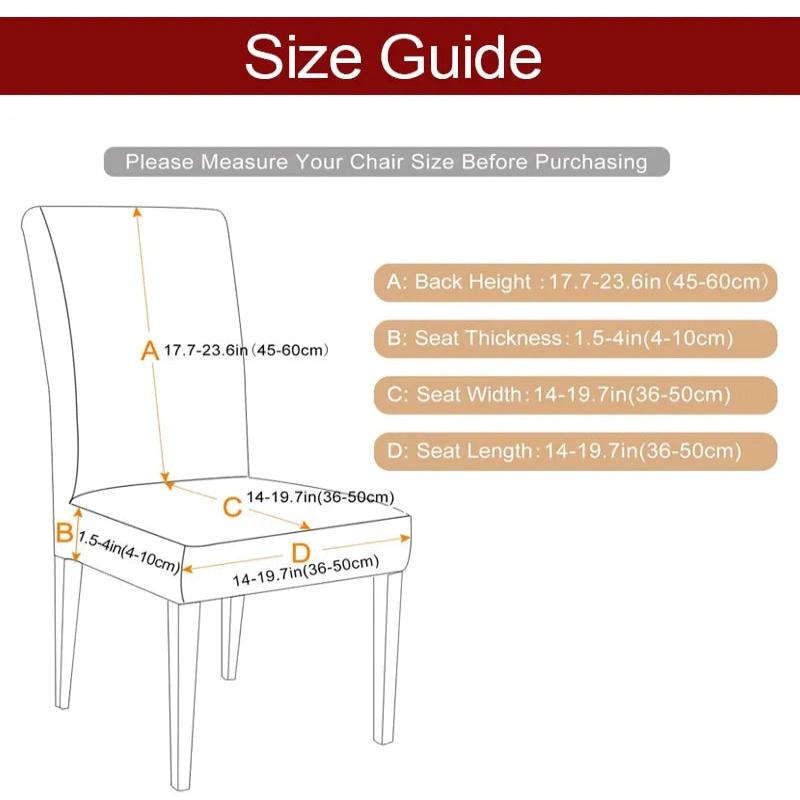 Chair Cover Dark Grey Geometric Lines Design Elastic Material For Dining Room