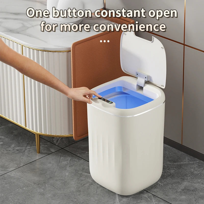 24L Smart Sensor Trash Can Bathroom Electronic Garbage Bucket Automatic Intelligent Dustbin For Kitchen Toilet Wastebask