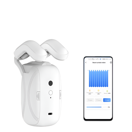 1Pcs Tuya Smart Curtain Robot Roman Rod Track App Controlsingle/Double (Works With Gateway For Remote Controli