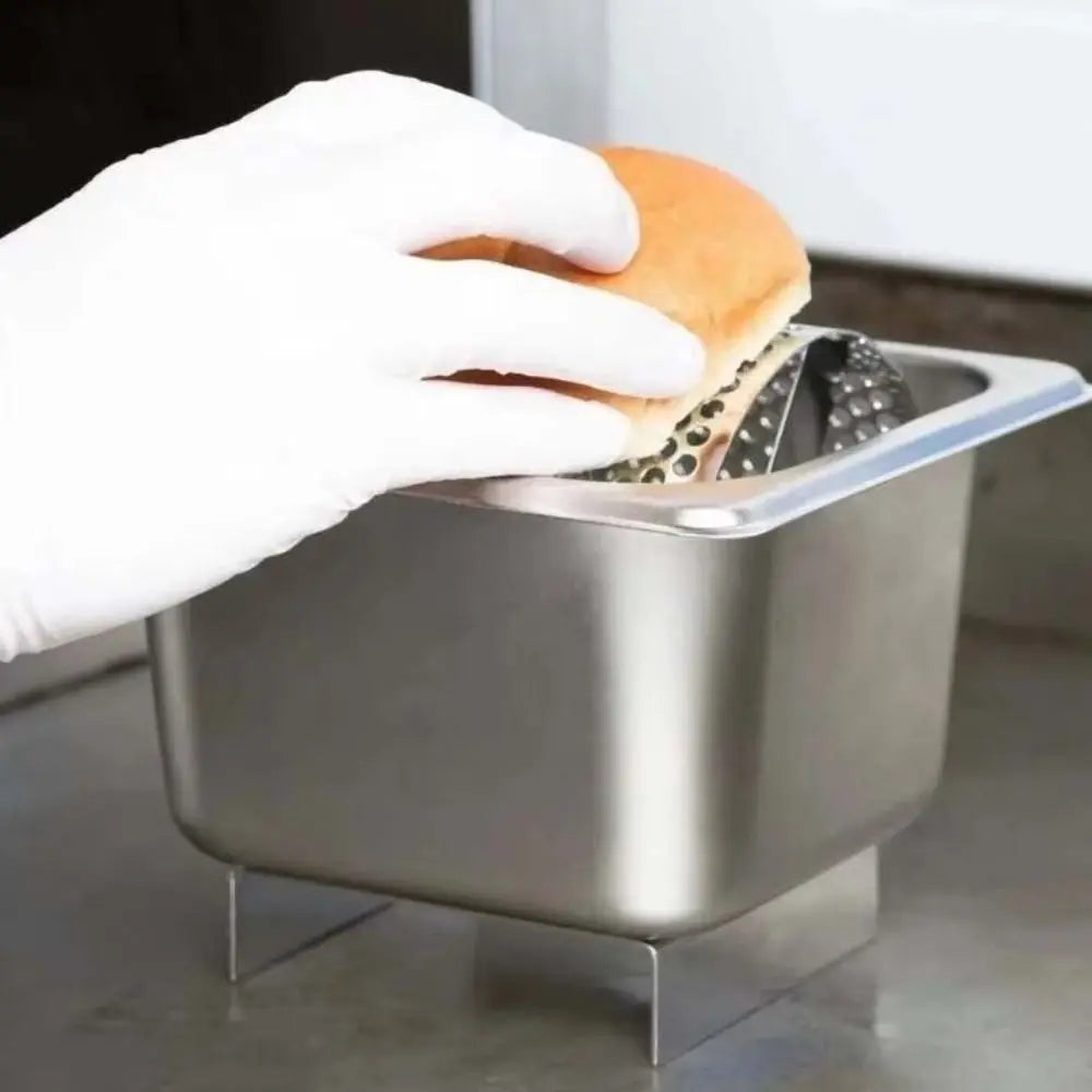 Stainless Steel Butter Roller With Base Removable Spreader Wheel Efficient Labor Saving Dispenser Burger Shop