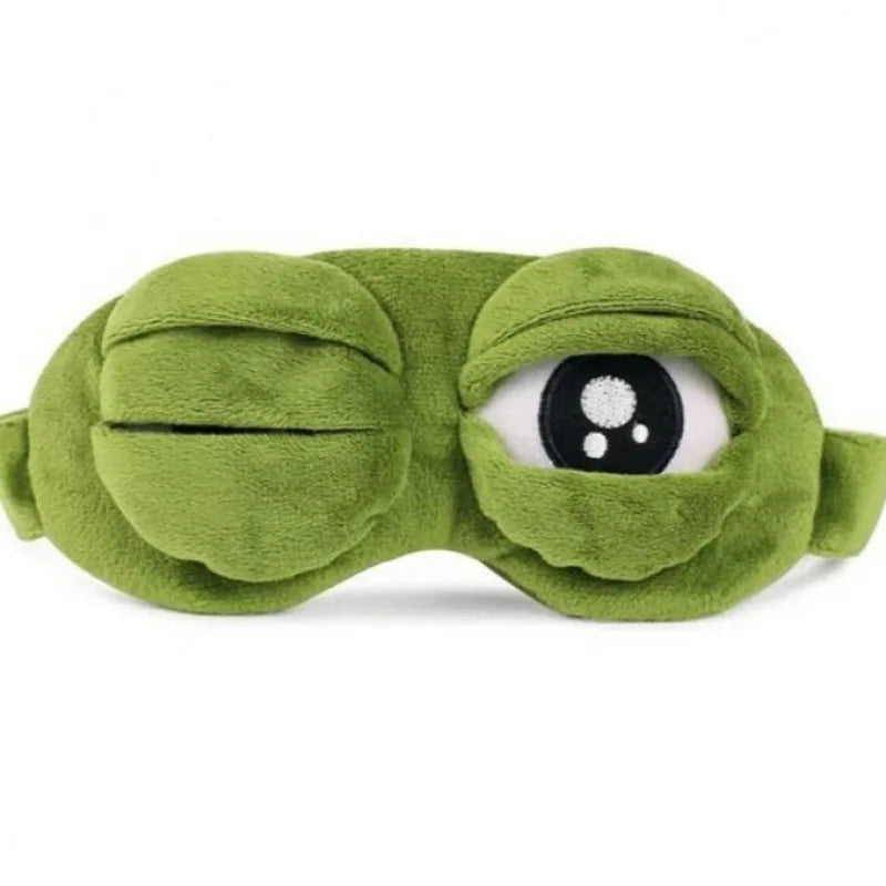 3D Sad Frog Sleep Mask Natural Sleeping Eyeshade Cover Shade Patch Soft Portable Blindfold Travel
