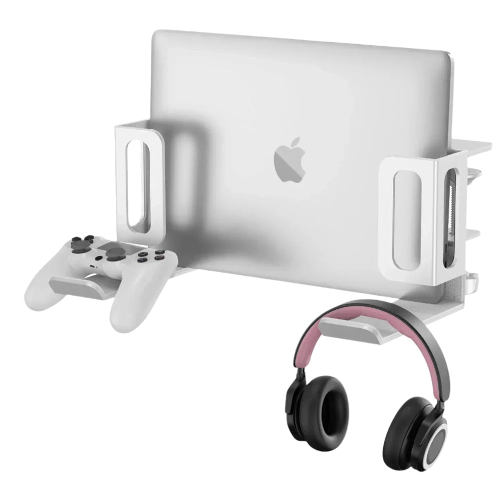 Steel Clamp Desk Side Laptop Holder Home Office Hanging Organizer