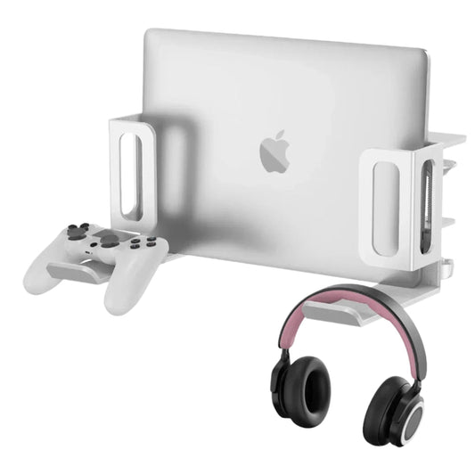 Steel Clamp Desk Side Laptop Holder Home Office Hanging Organizer