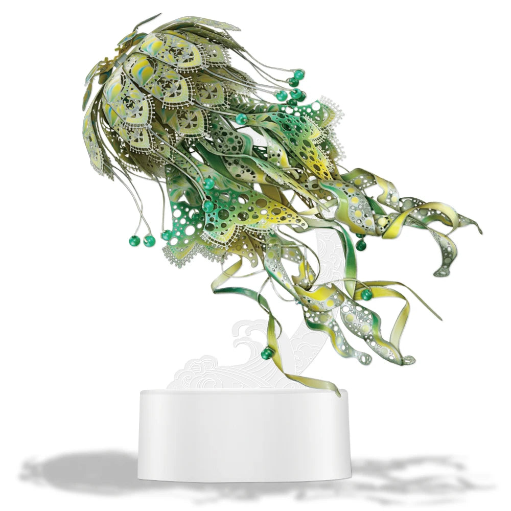 Piececool Model Building Kits Colourful Jellyfish Puzzle 3D Metal Diy Toys Jigsaw For Adult Brain Teaser Teens Gifts