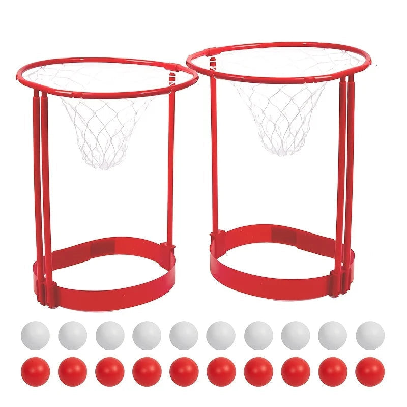 2 Pack Head Hoop Basketball Party Game For Kids Adults Adjustable Net Headband With 20 Balls Fun Gift Birthday