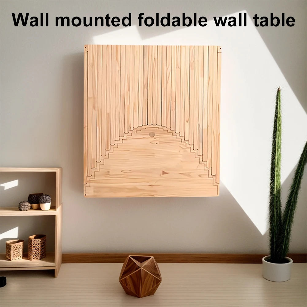 Folding Desk Wall Mounted Foldable Table Fashionable Creative Hanging Solid Wood Computer