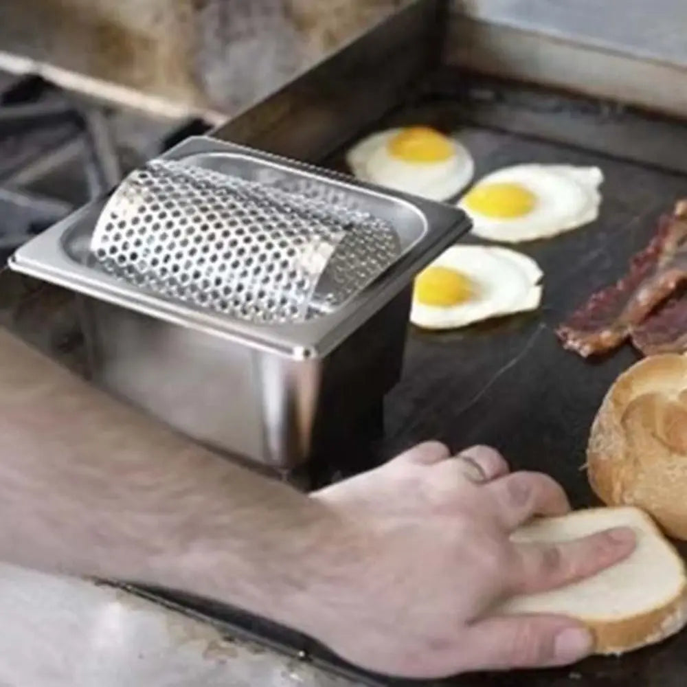 Stainless Steel Butter Roller With Base Removable Spreader Wheel Efficient Labor Saving Dispenser Burger Shop