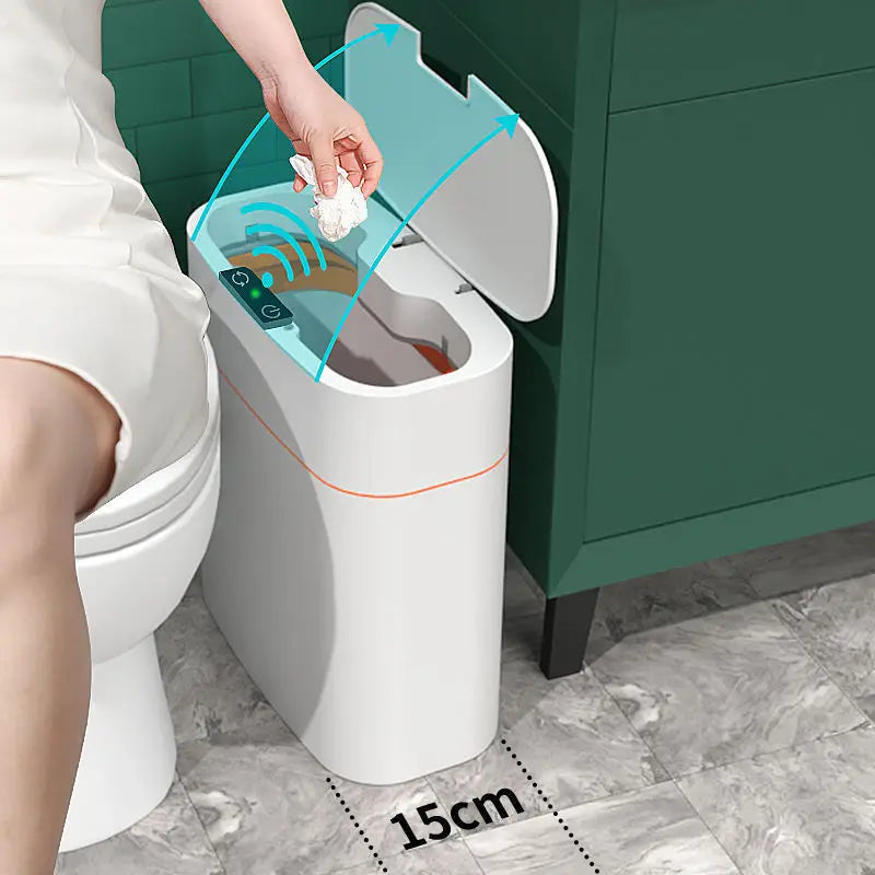 Automatic Smart Trash Can Inductive Household Versatile New Living Room Light Luxury Electric Toilet Sanitary Bucket