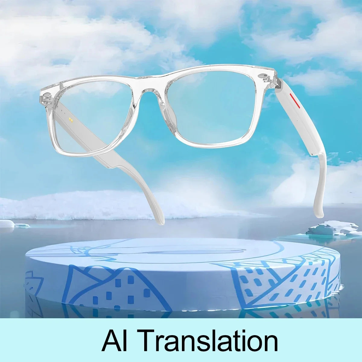 Smart Glasses Ai Translation 100+ Languages Real Time Bluetooth Music Sunglasses Men Women
