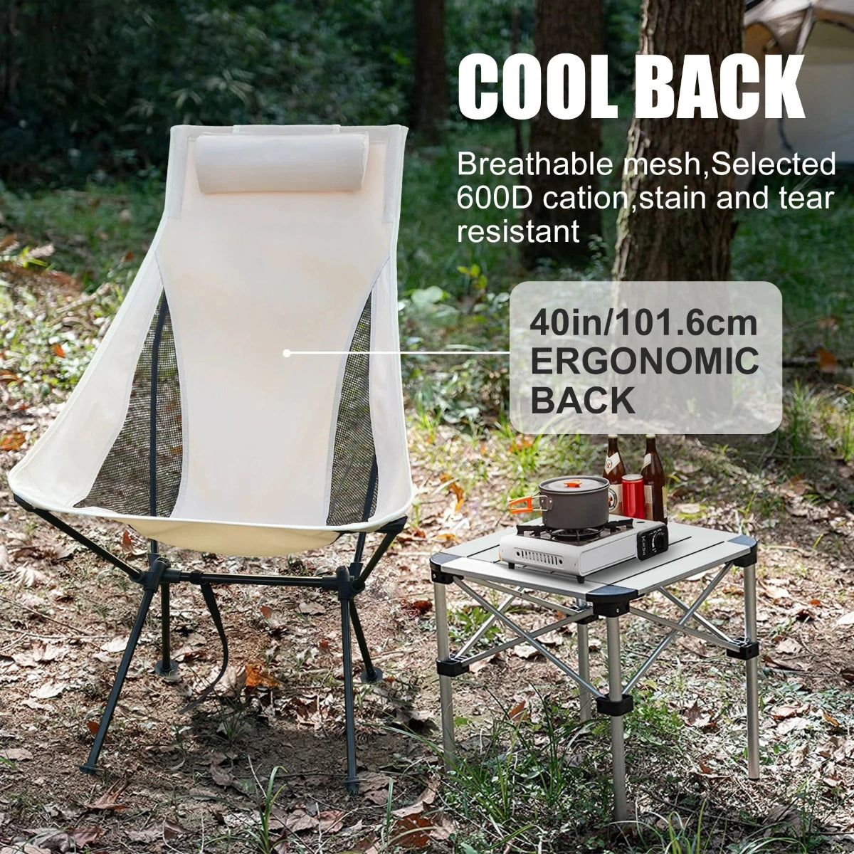 Westtune Folding Camping Chair With Headrest Lightweight Tourist Chairs Aluminum Alloy Fishing Outdoor Furniture