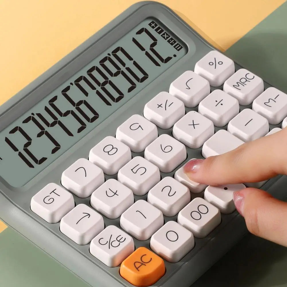 Basic Calculator With Extra Large Lcd Display Battery Powered Portable Office Home Use Desktop
