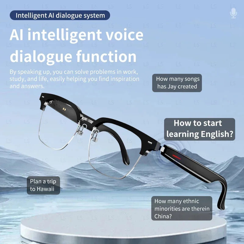Smart Glasses Ai Translation 100+ Languages Real Time Bluetooth Music Sunglasses Men Women