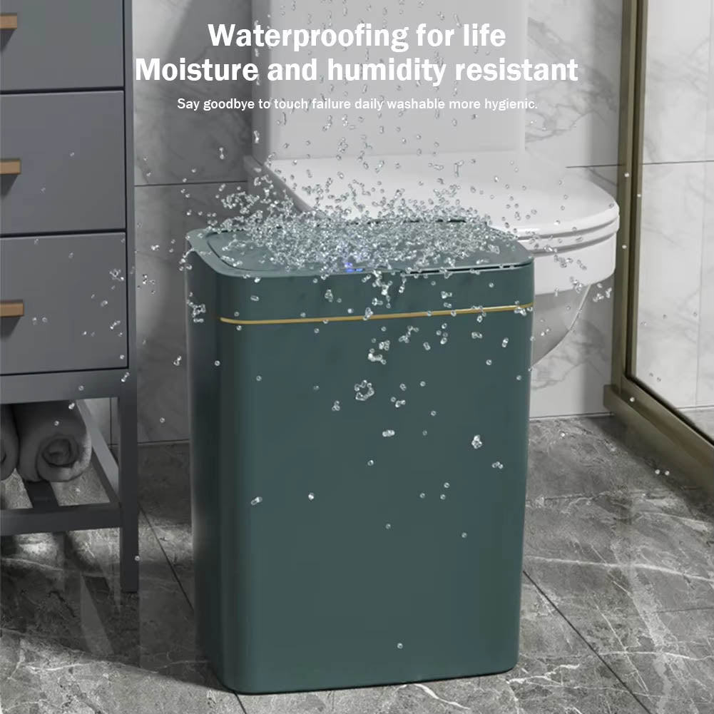 15/18L Smart Sensor Trash Can Waterproof Intelligent Touchless Quiet Auto Motion Rubbish For Kitchen Bathroom