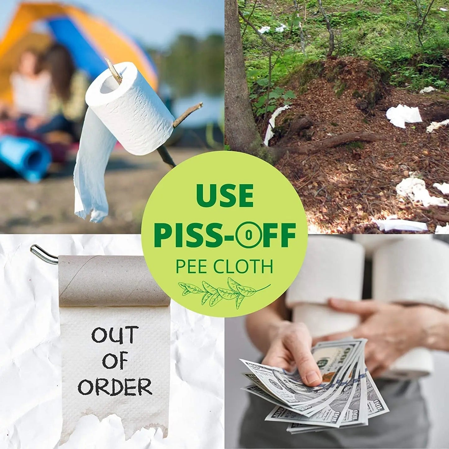 1Pc Pee Cloth For Women Hiking Washable Reusable Camping Toilet Paper Rag
