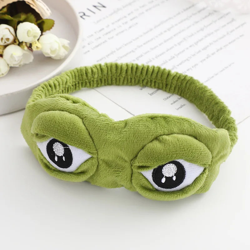 3D Sad Frog Sleep Mask Natural Sleeping Eyeshade Cover Shade Patch Soft Portable Blindfold Travel