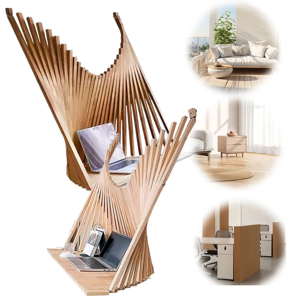 Folding Desk Wall Mounted Foldable Table Fashionable Creative Hanging Solid Wood Computer