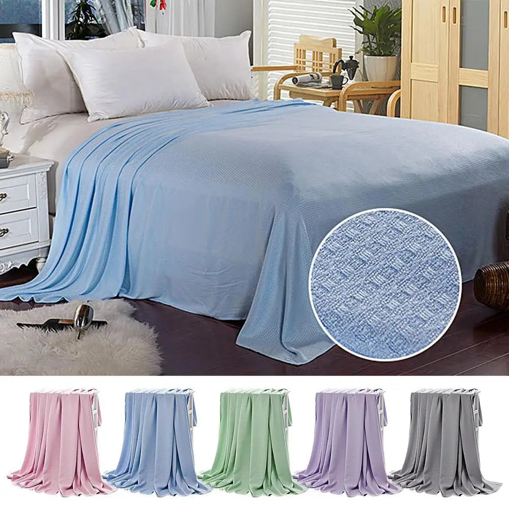 Cooling Bamboos Air Conditioning Throw Blanket Breathable Fiber Blanket

<