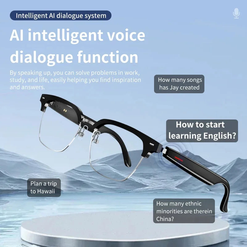 Smart Glasses Ai Translation 100+ Languages Real Time Bluetooth Music Sunglasses Men Women
