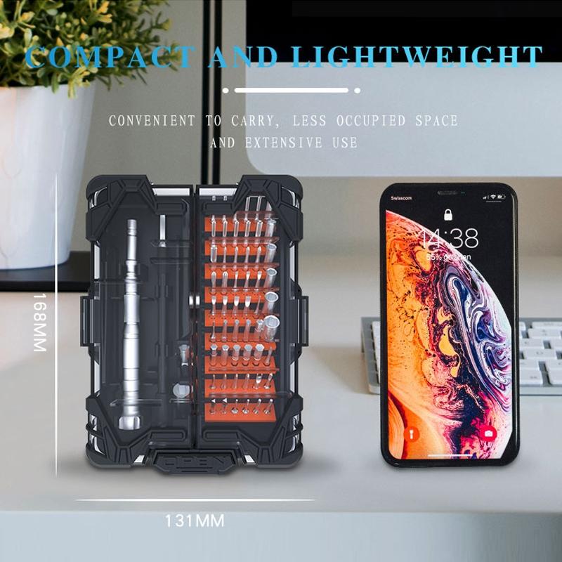 62 In 1 Multi Functional Screwdriver Set For Electronics Maintenance And Repair