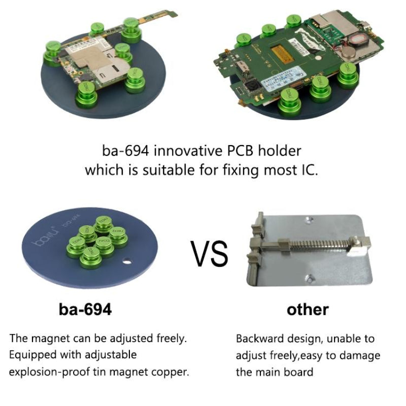 Universal Magnetic Pcb Fixture For Integrated Circuit Maintenance And Repair