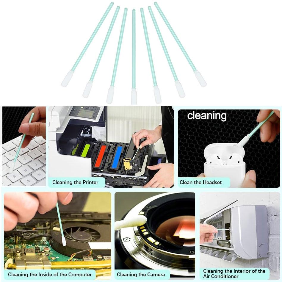 One Hundred Piece Electronic Cleaning Swabs Seventy Millimetres By Three