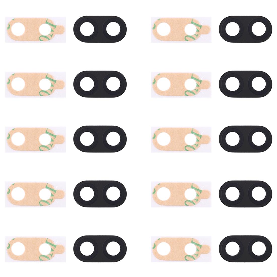 10 X Back Camera Lens Covers With Sticker For Galaxy C8 / C710 Black