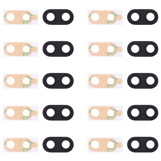 10 X Back Camera Lens Covers With Sticker For Galaxy C8 / C710 Black