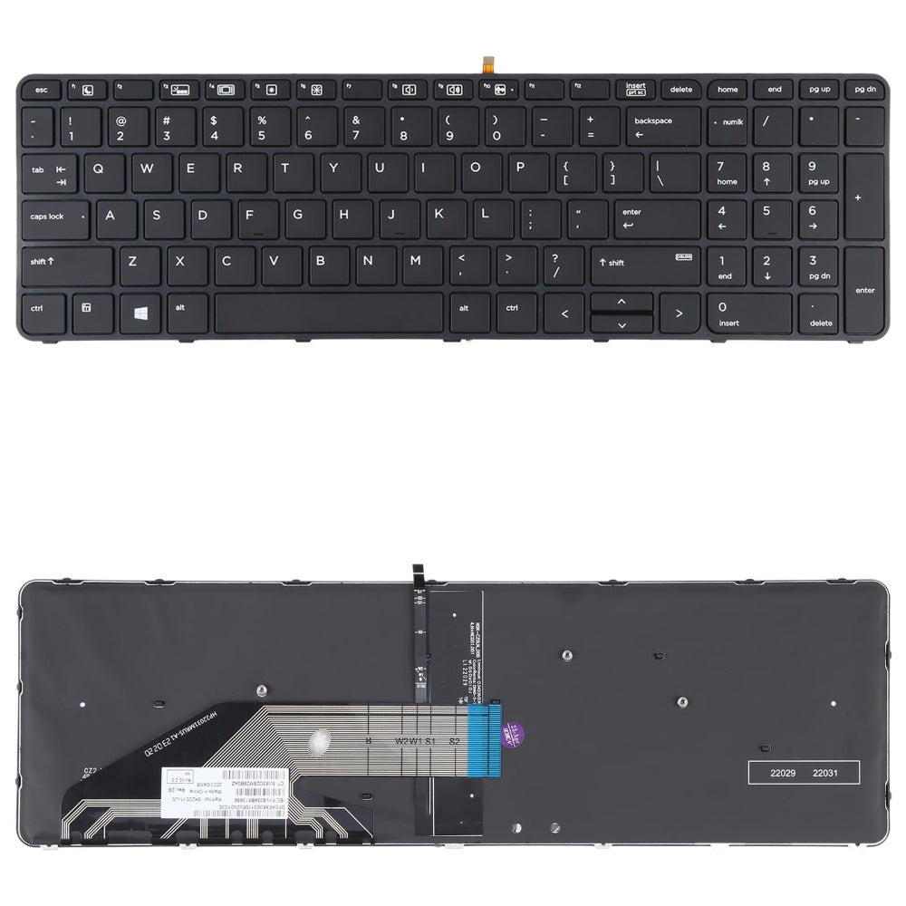 Backlit Us Keyboard For Probook 650 655 450 G2 G3 Laptop Models Replacement