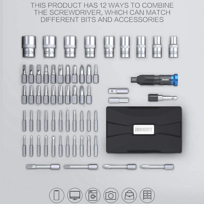 Professional Sixty In One Screwdriver Set For Precision Household Repairs