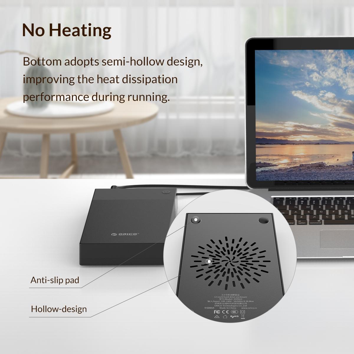 Three Point Five Inch Hard Drive Enclosure For Computers And Tablets