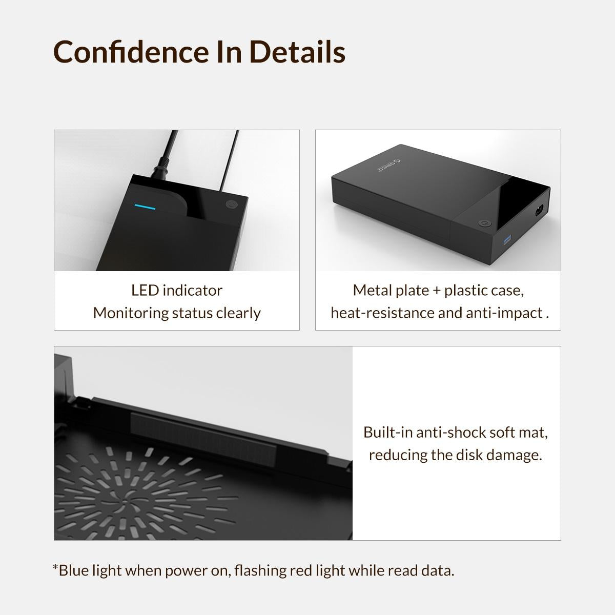 Three Point Five Inch Hard Drive Enclosure For Computers And Tablets