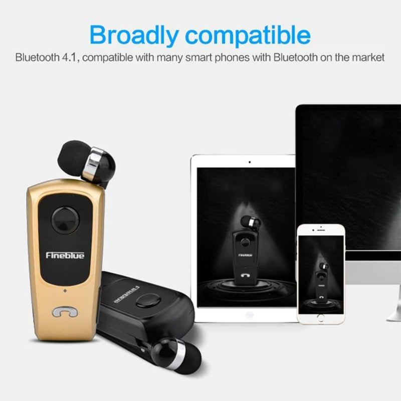 Retractable Bluetooth Headset With Caller Vibration Reminder