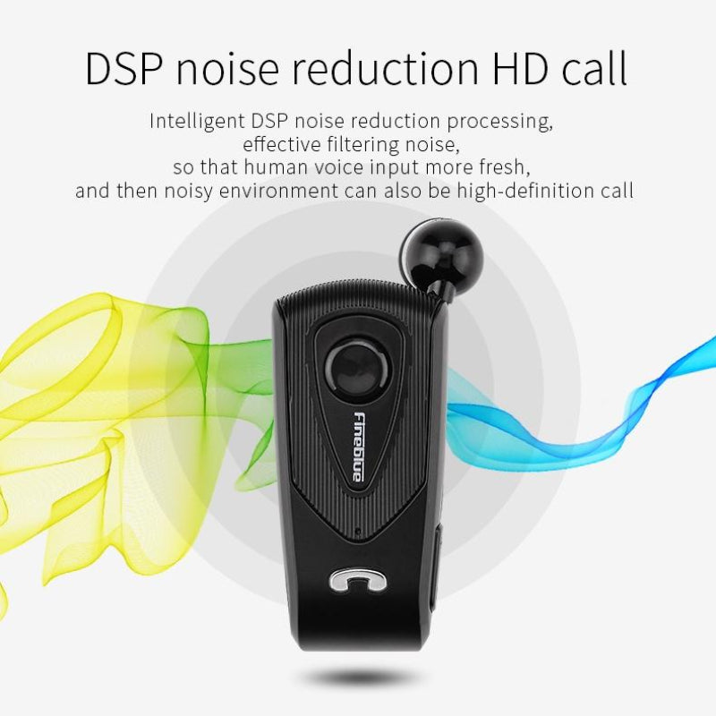 Retractable Bluetooth Headset With Caller Reminder And Anti Theft Vibration