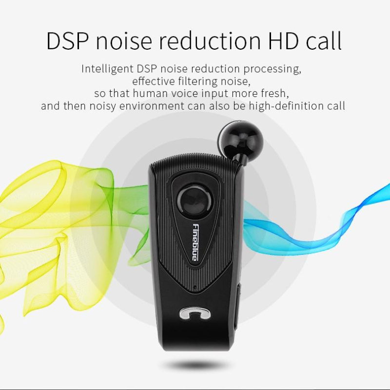Retractable Bluetooth Headset With Caller Reminder And Anti Theft Vibration