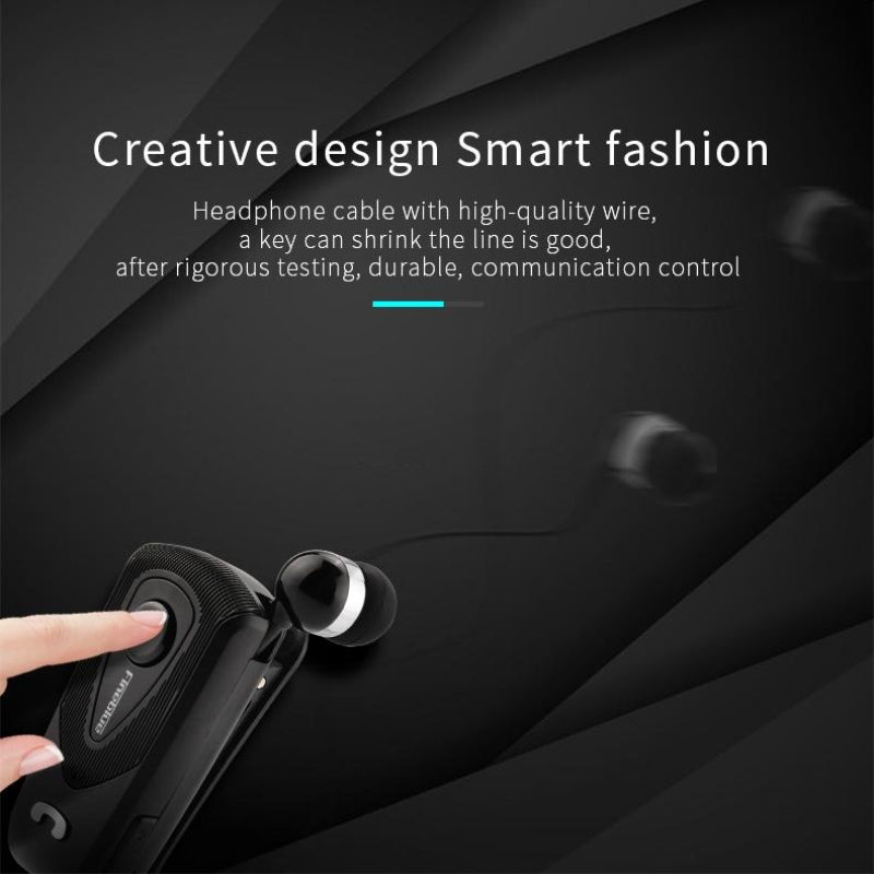 Retractable Bluetooth Headset With Caller Reminder And Anti Theft Vibration
