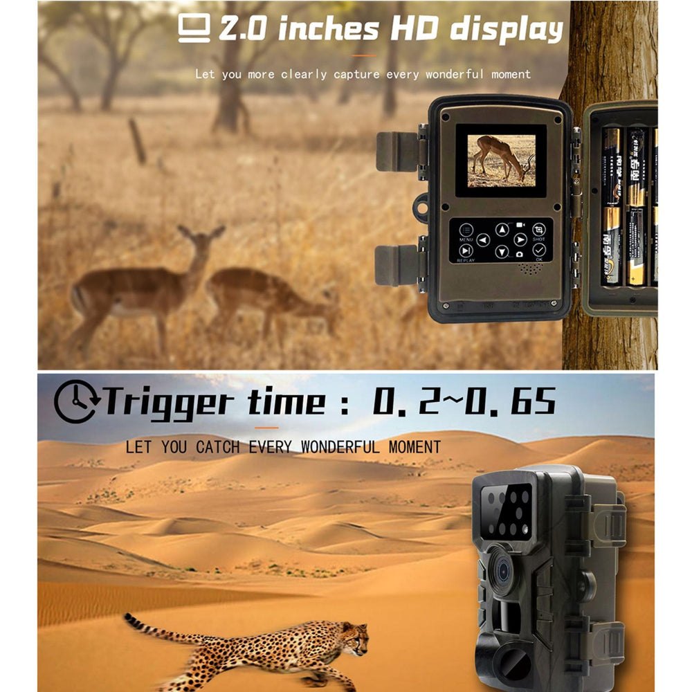 1080P Wildlife Camera With Night Vision For Outdoor Tracking