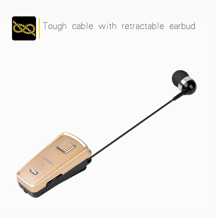 Retractable Bluetooth Headset With Caller Reminder And Anti Theft Feature