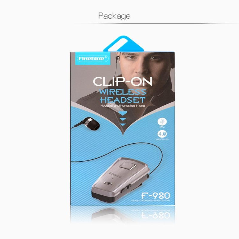 Retractable Bluetooth Headset With Caller Reminder And Anti Theft Feature