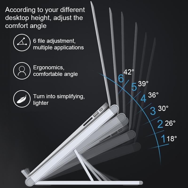 Foldable Aluminium Laptop Stand For Universal Compatibility And Ergonomic Use